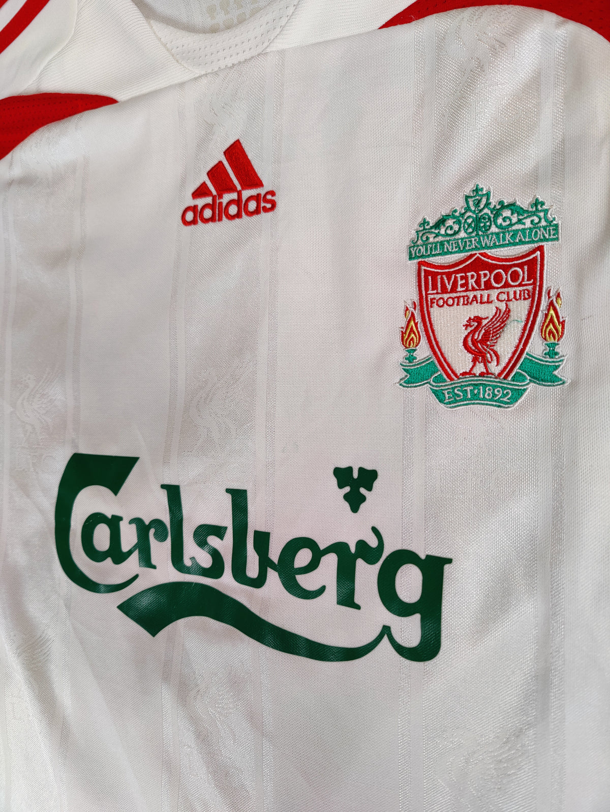 Daniel Agger Str. XL Liverpool Udebanetrøje (2007/2008)