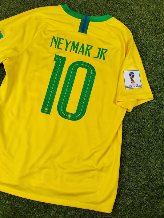Neymar Str. XL Brasilien Hjemmebanetrøje (2018)